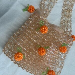 Susan Alexandra Orange Beaded Shoulder Bag